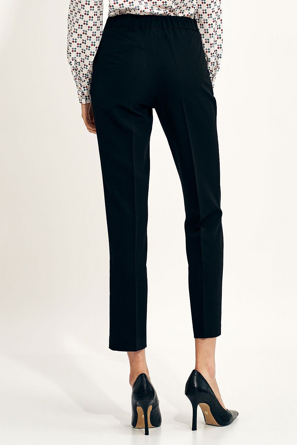  Spodnie Czarne spodnie chino SD70 Black - Nife 