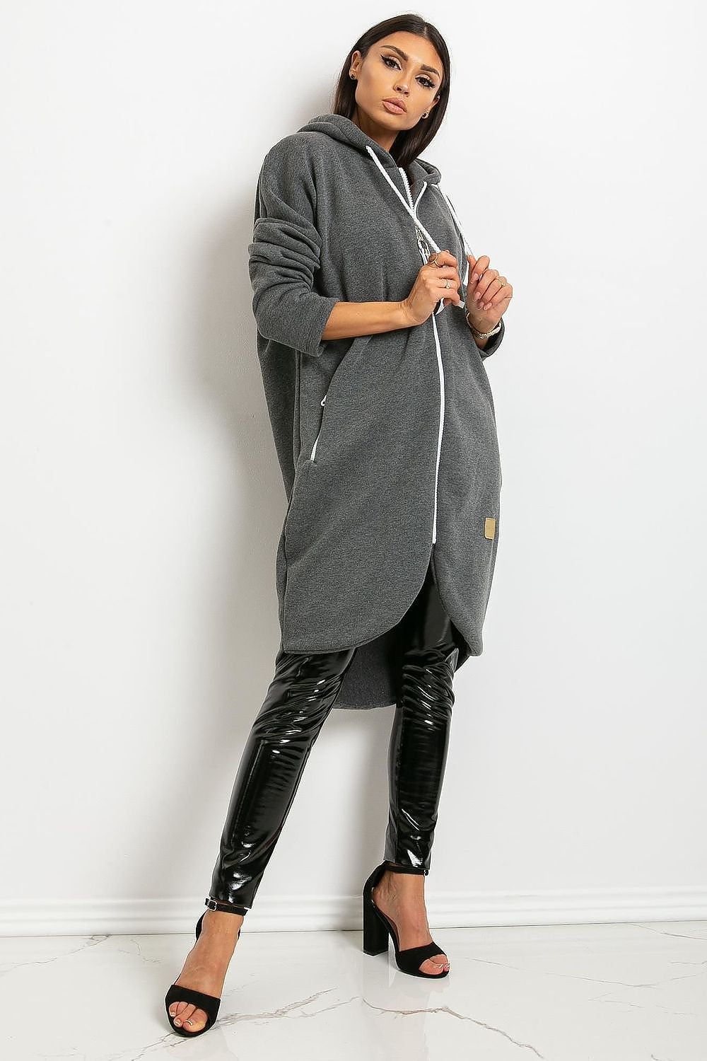   Bluza Damska Model RV-BL-4742.20P Dark Grey - Relevance 
