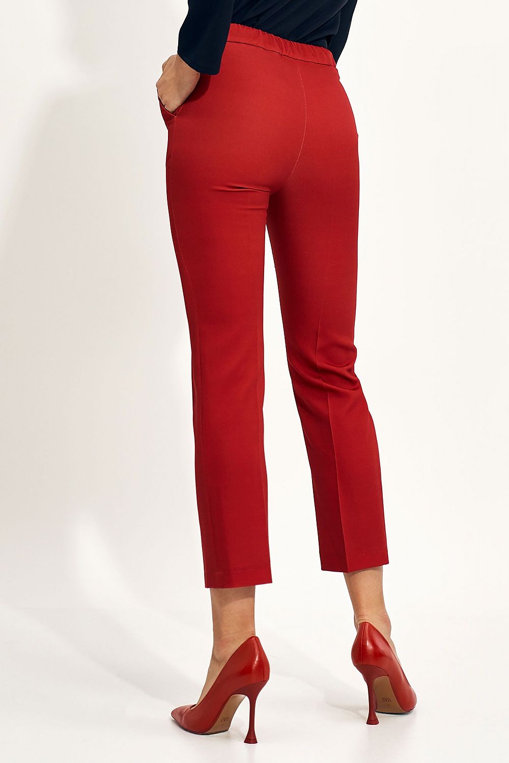  Spodnie Czerwone spodnie chino SD70 Red - Nife 