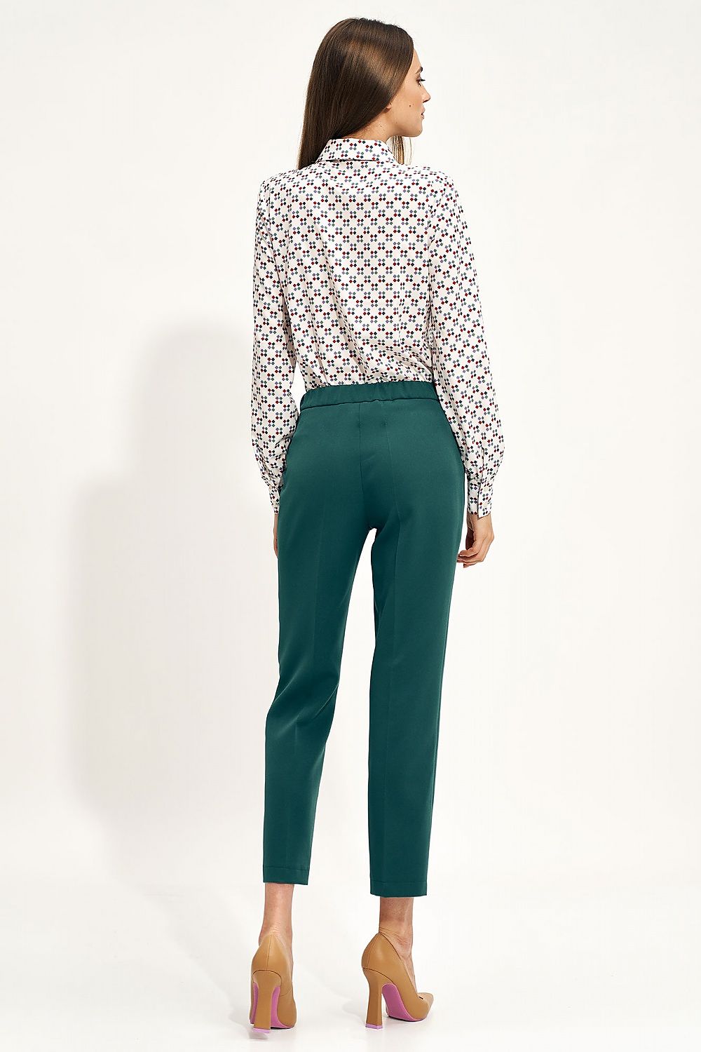  Spodnie Zielone spodnie chino SD70 Green - Nife 