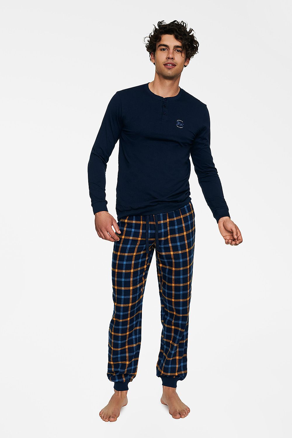   Piżama Męska Model Trade 40049-59X Navy - Henderson 