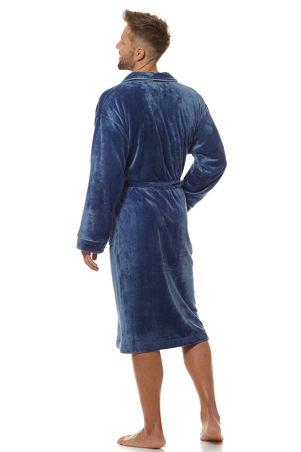   Szlafrok Męski Model Luca 2111 Navy - L&L collection 