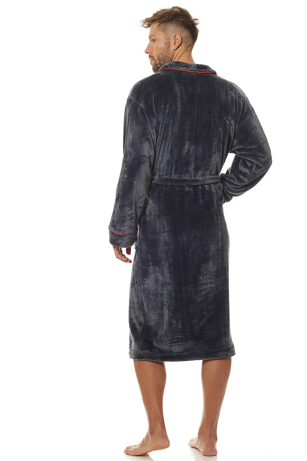   Szlafrok Męski Model Luca 2111 Grafit - L&L collection 
