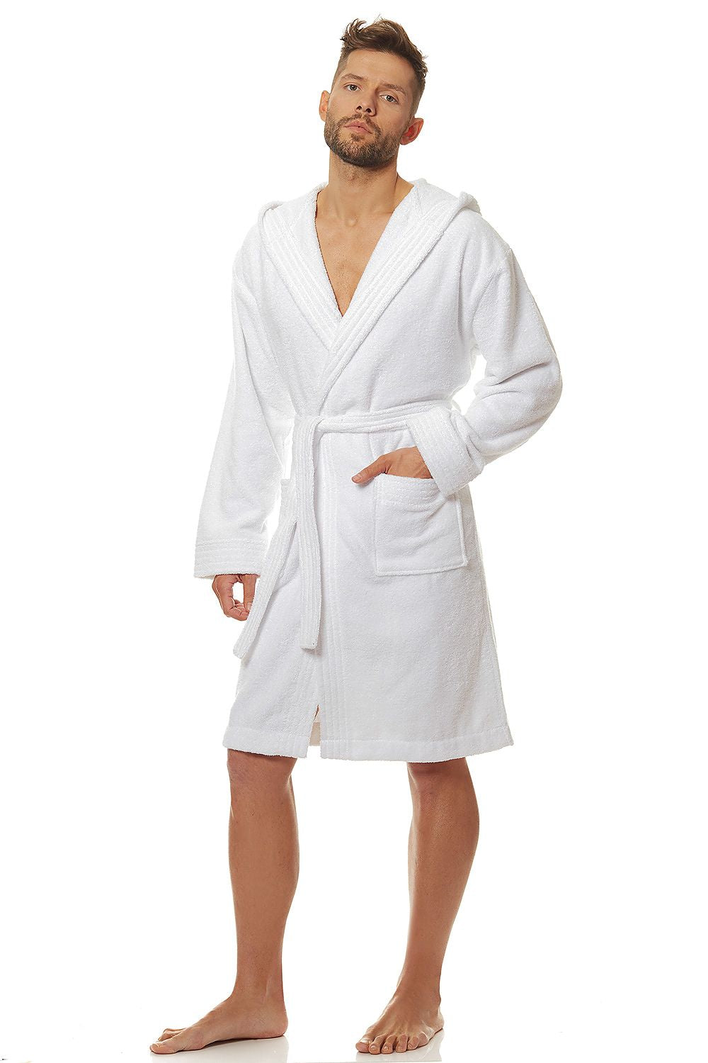   Szlafrok Męski Model 2103 White - L&L collection 