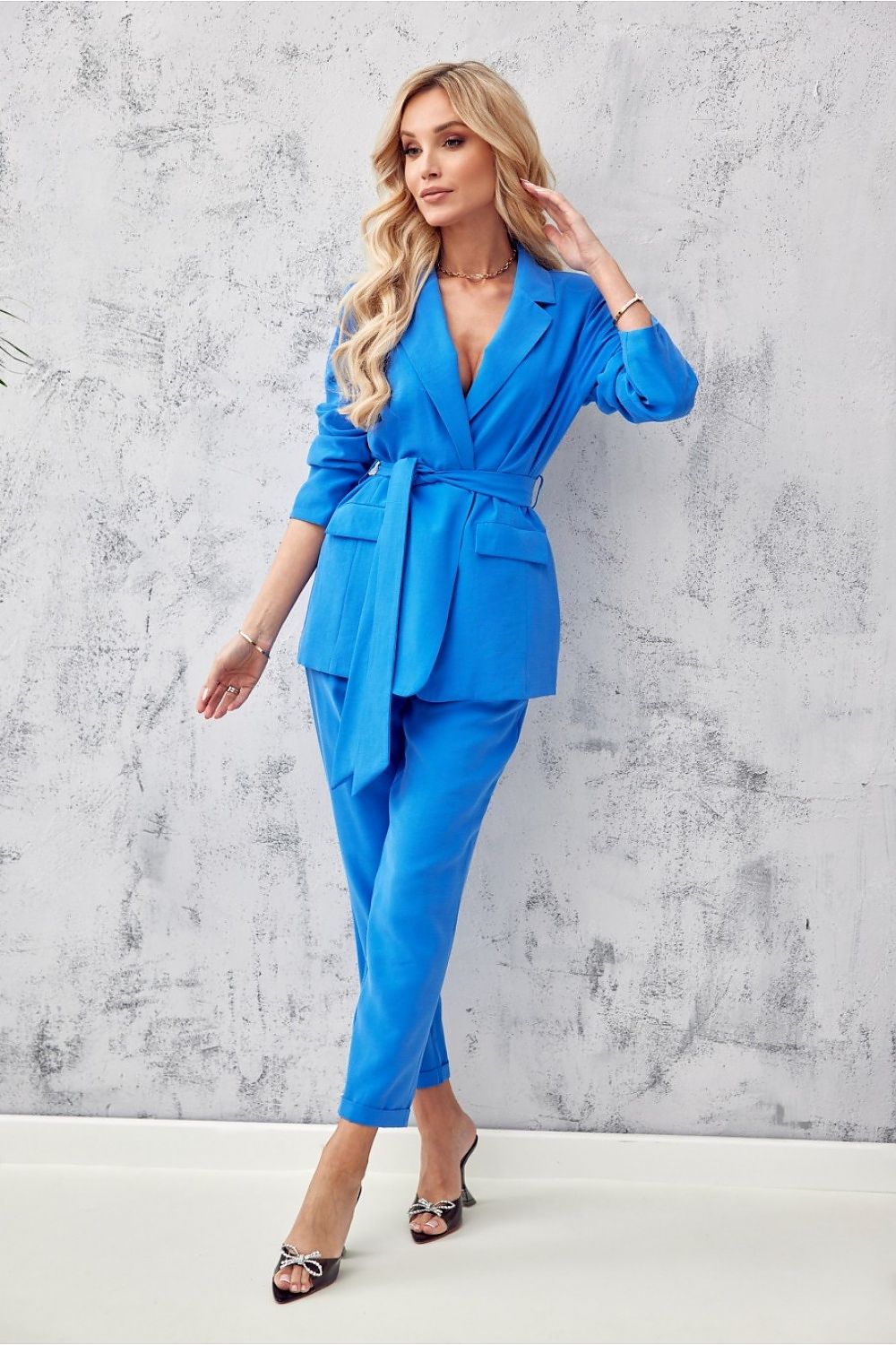  Marynarka Model NIE 0005 Blue - Roco Fashion 