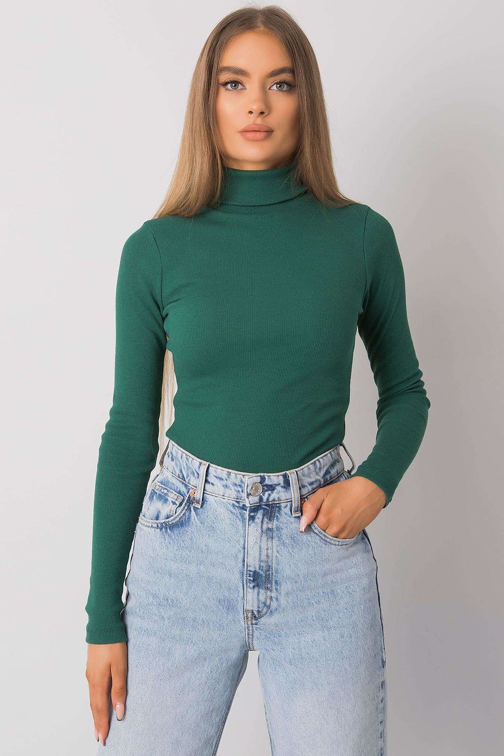   Golf Damski Model RV-BZ-7182.01P Dark Green - Rue Paris 