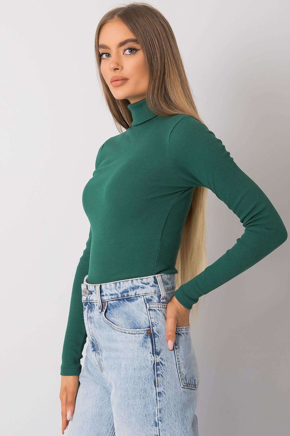  Golf Damski Model RV-BZ-7182.01P Dark Green - Rue Paris 