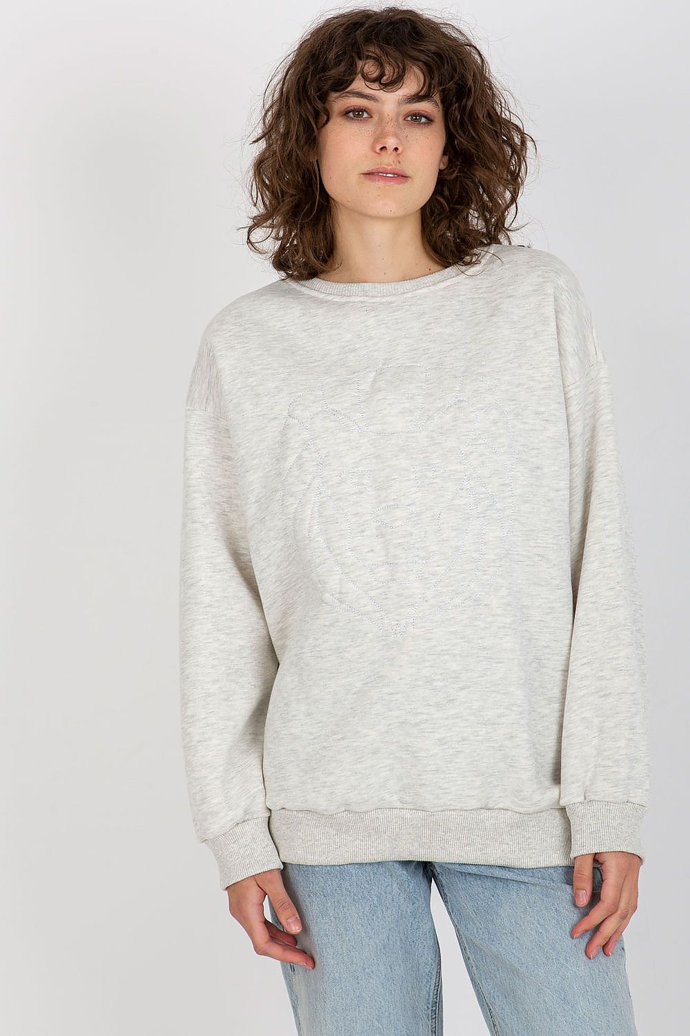   Bluza Damska Model EM-BL-617-4.41P Light Grey - Ex Moda 