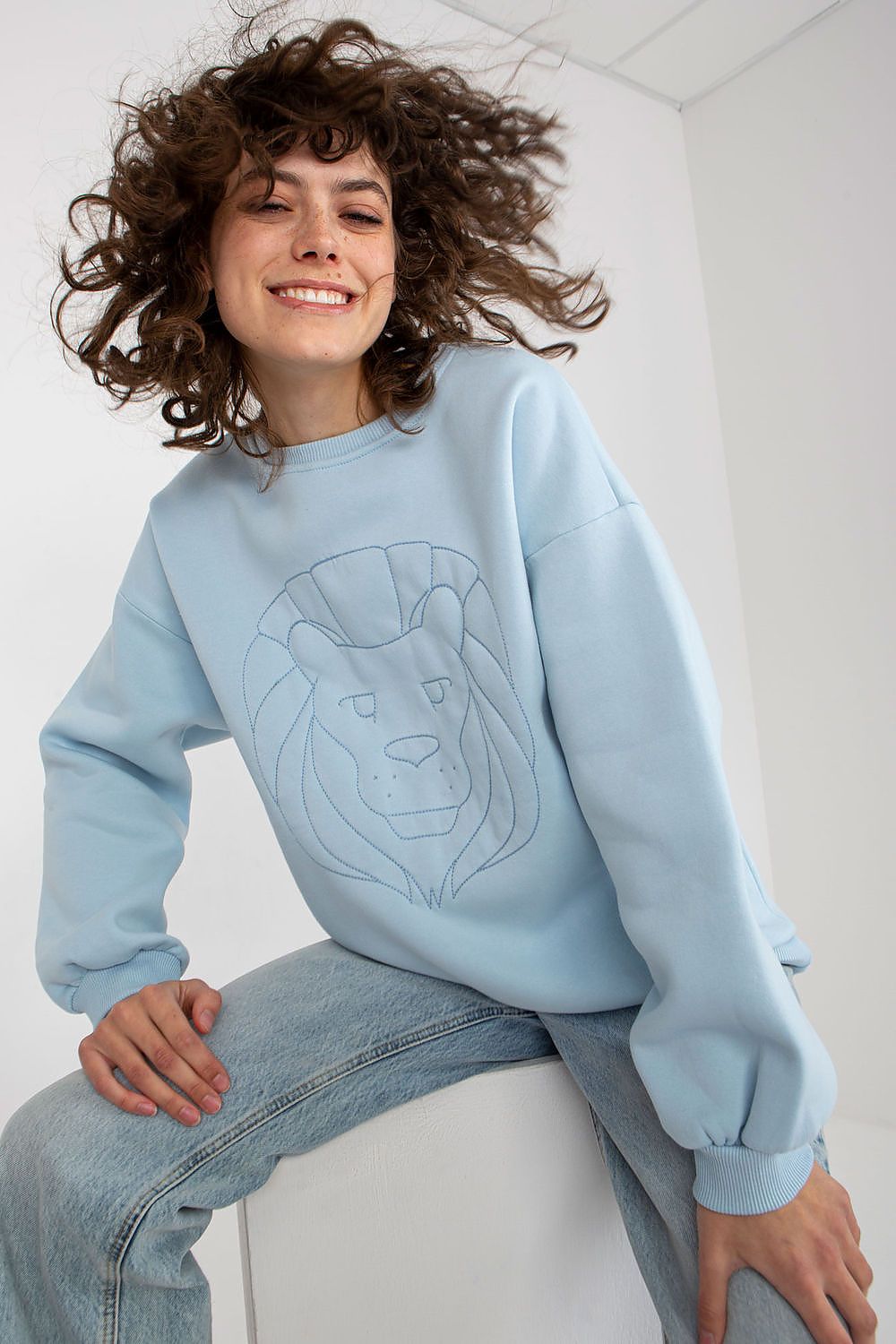   Bluza Damska Model EM-BL-617-4.41P Light Blue - Ex Moda 