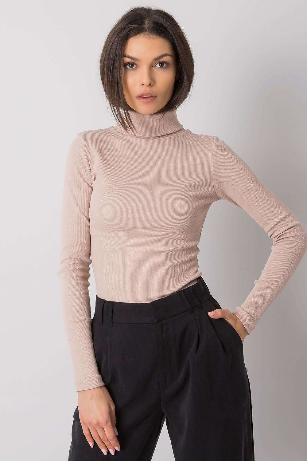   Golf Damski Model RV-BZ-7182.01P Beige - Rue Paris 