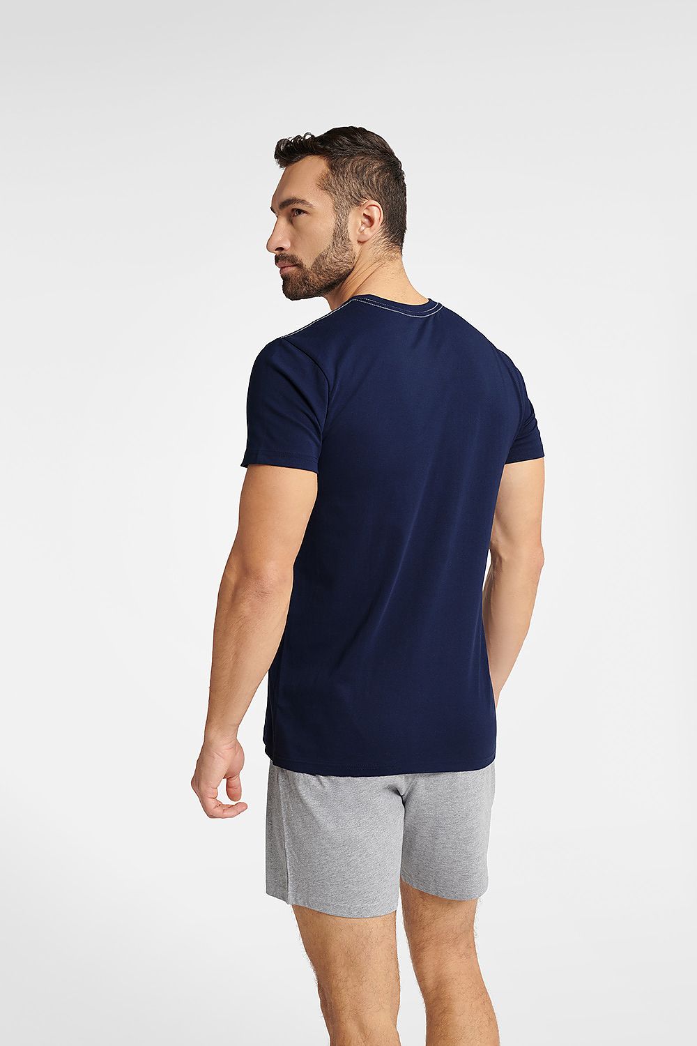   Piżama Męska Model Fact 40673-59X Navy Melange - Henderson 