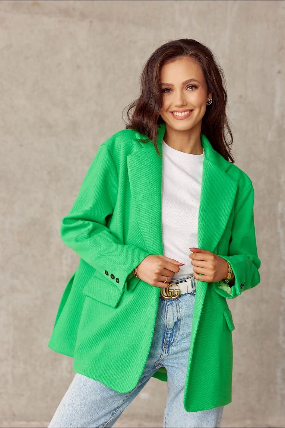   Marynarka Model ZIE ZAK0007 Green - Roco Fashion 