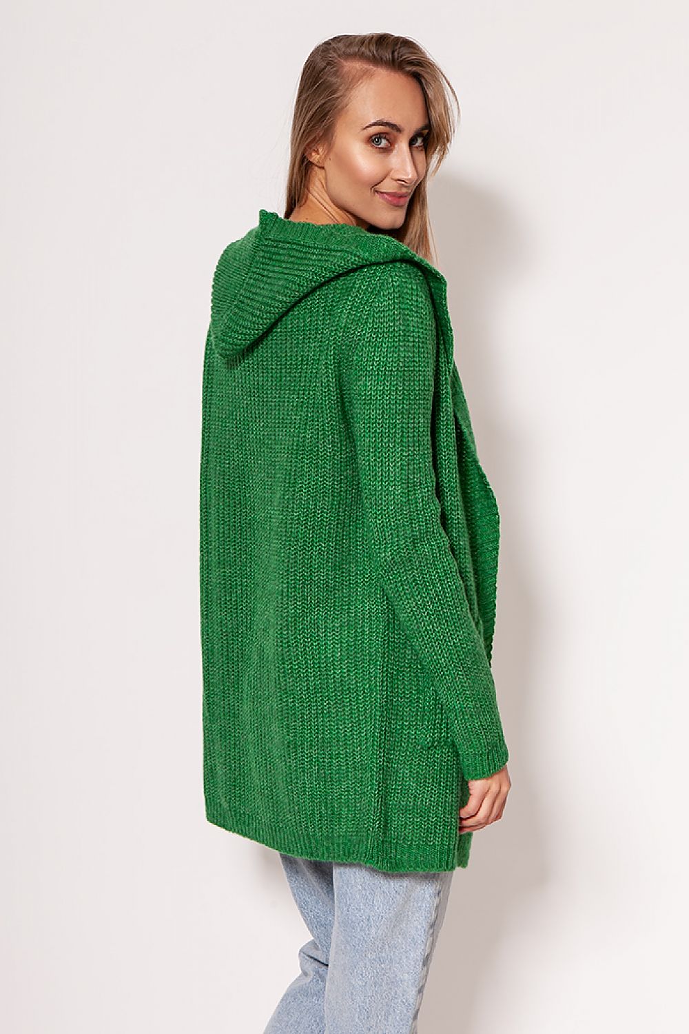  Sweter Kardigan Model PA018 Green - MKM 