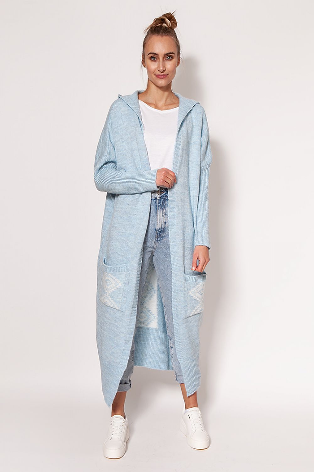  Sweter Kardigan Model PA020 Błękit - MKM 