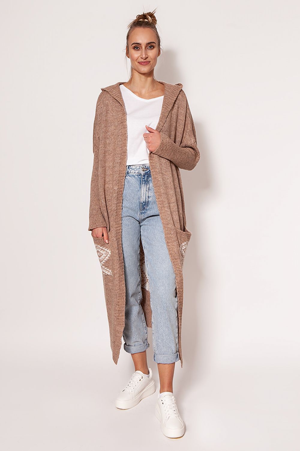 Sweter Kardigan Model PA020 Mocca - MKM 