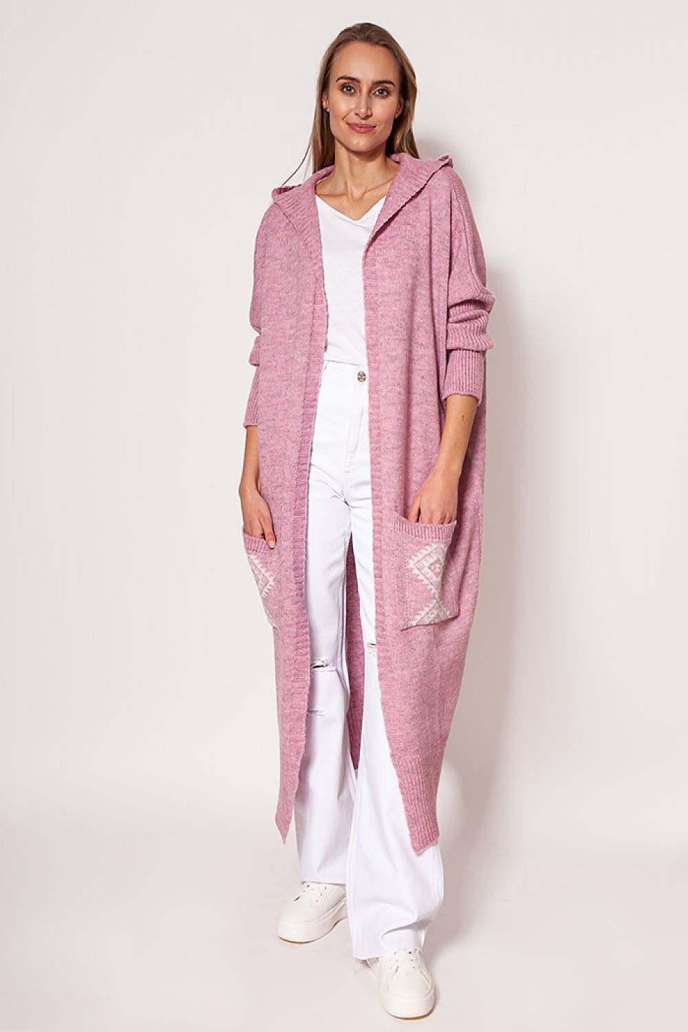  Sweter Kardigan Model PA020 Pink - MKM 