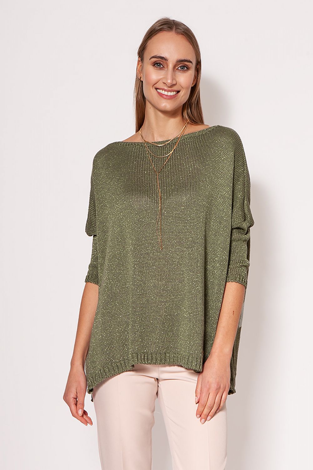  Sweter Damski Model SWE040 Green - MKM 