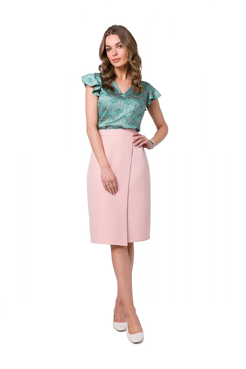  Spódnica Model S343 Powder Pink - Stylove 