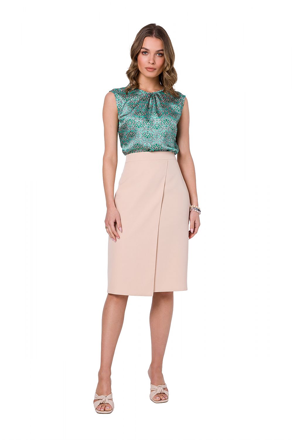  Spódnica Model S343 Beige - Stylove 