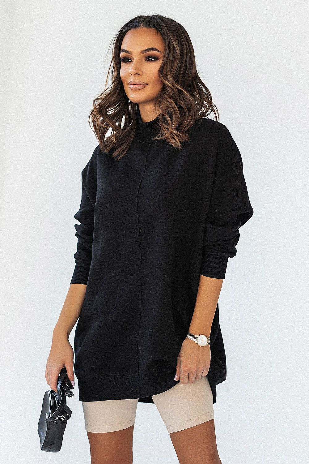   Bluza Damska Model Simple D27 Black - IVON 