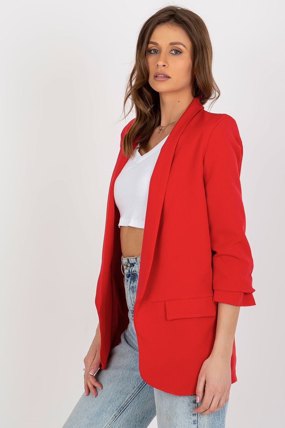   Marynarka Model DHJ-MA-7684.15P Red - Italy Moda 