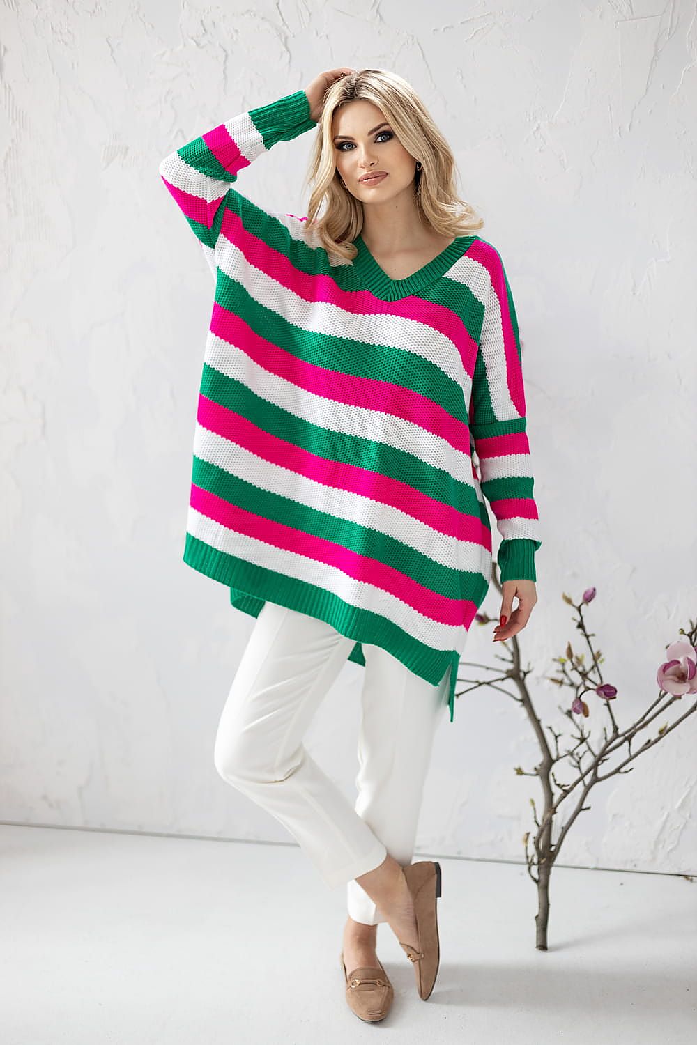   Sweter Damski Model 30091 Dark Green - PeeKaBoo 