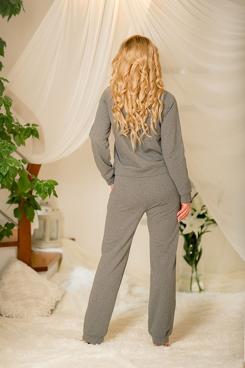   Bluza Damska Model Maio bawełna Grey - Kalimo 