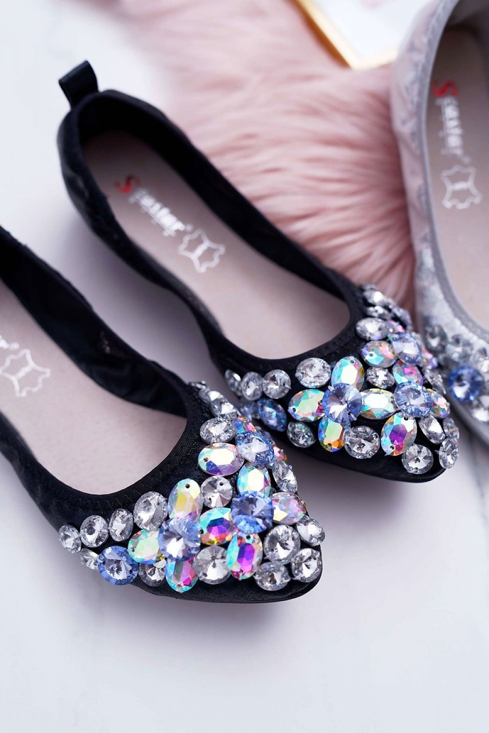   Baleriny Model Crystal C87 Black - Step in style 
