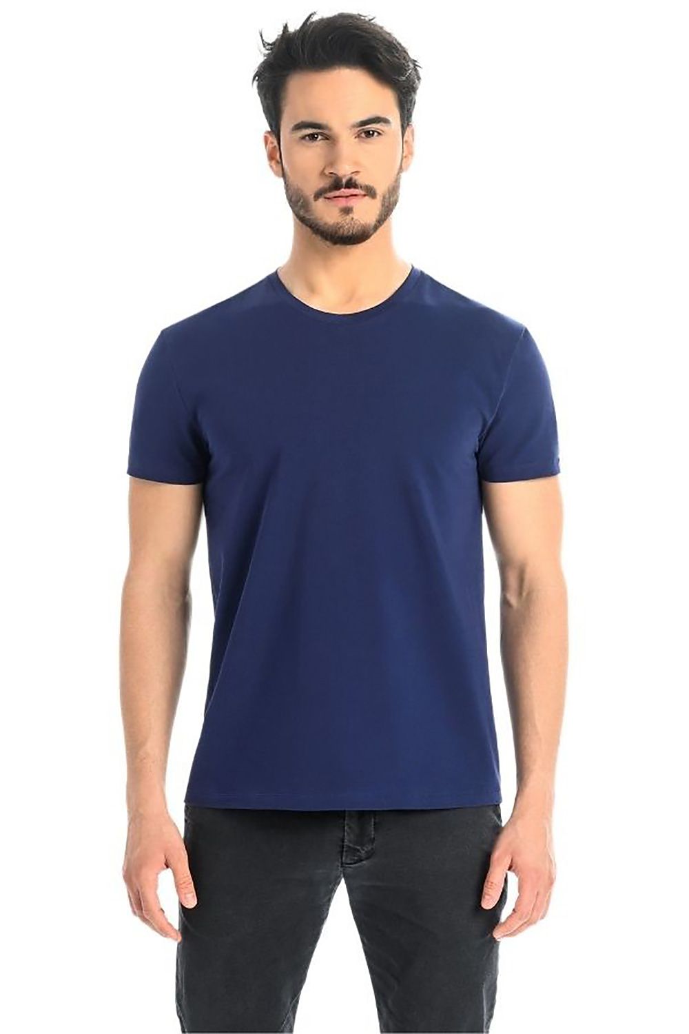   T-shirt Męski Model Luca 1502 Blue - Teyli 