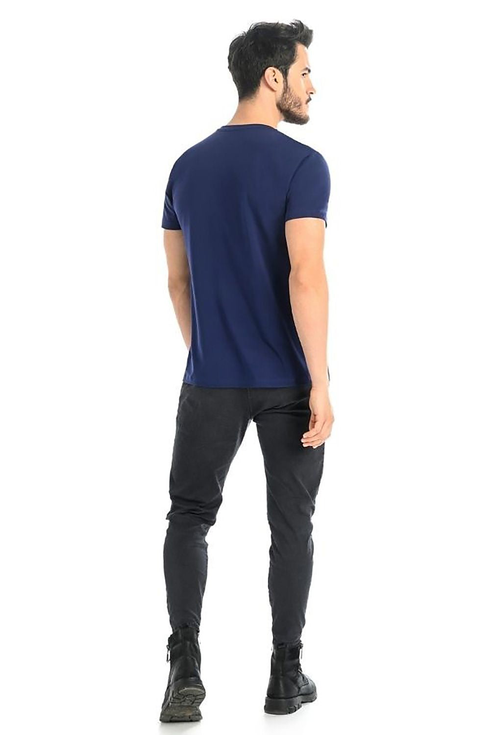   T-shirt Męski Model Luca 1502 Blue - Teyli 
