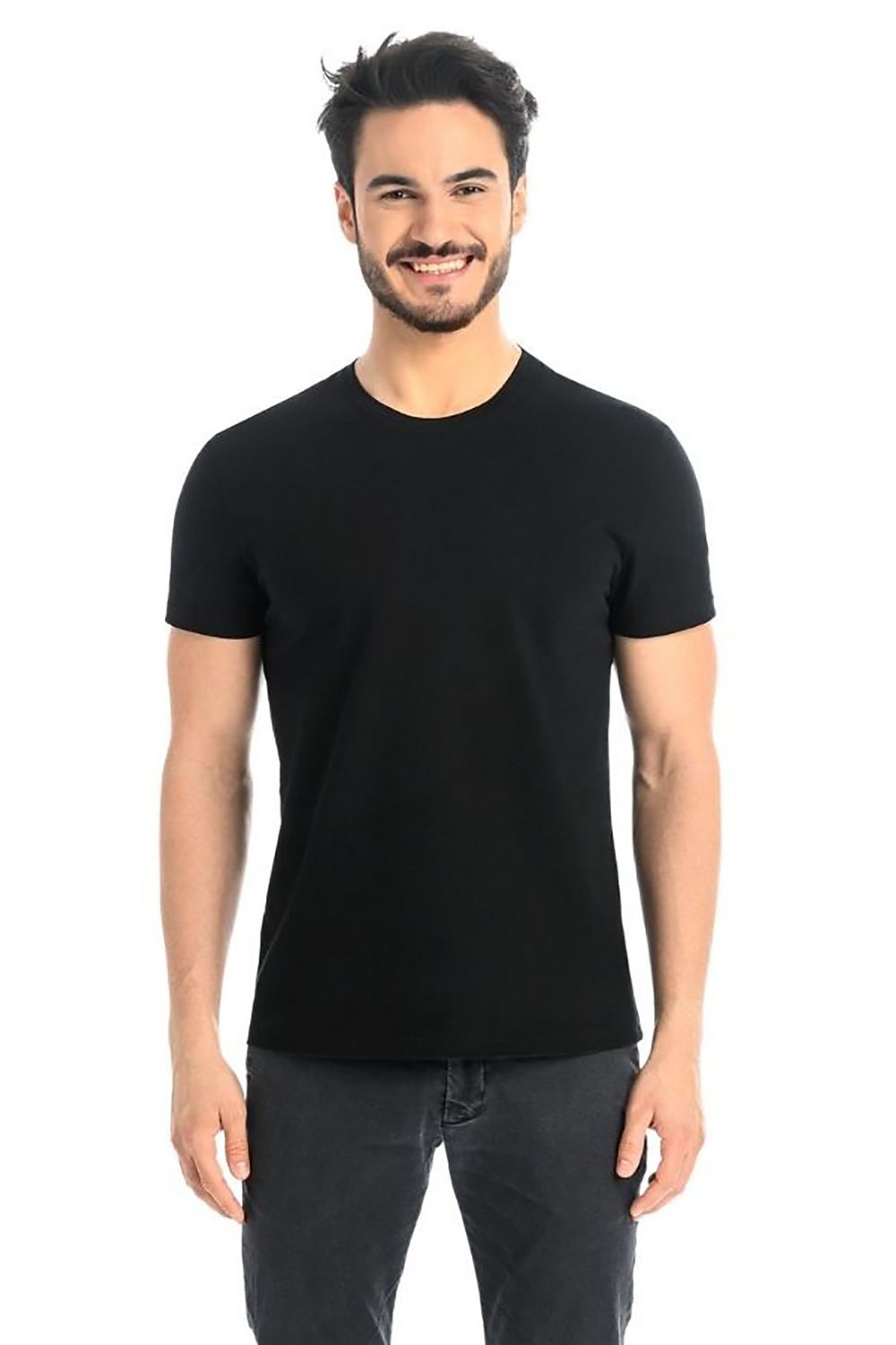   T-shirt Męski Model Luca 1502 Black - Teyli 