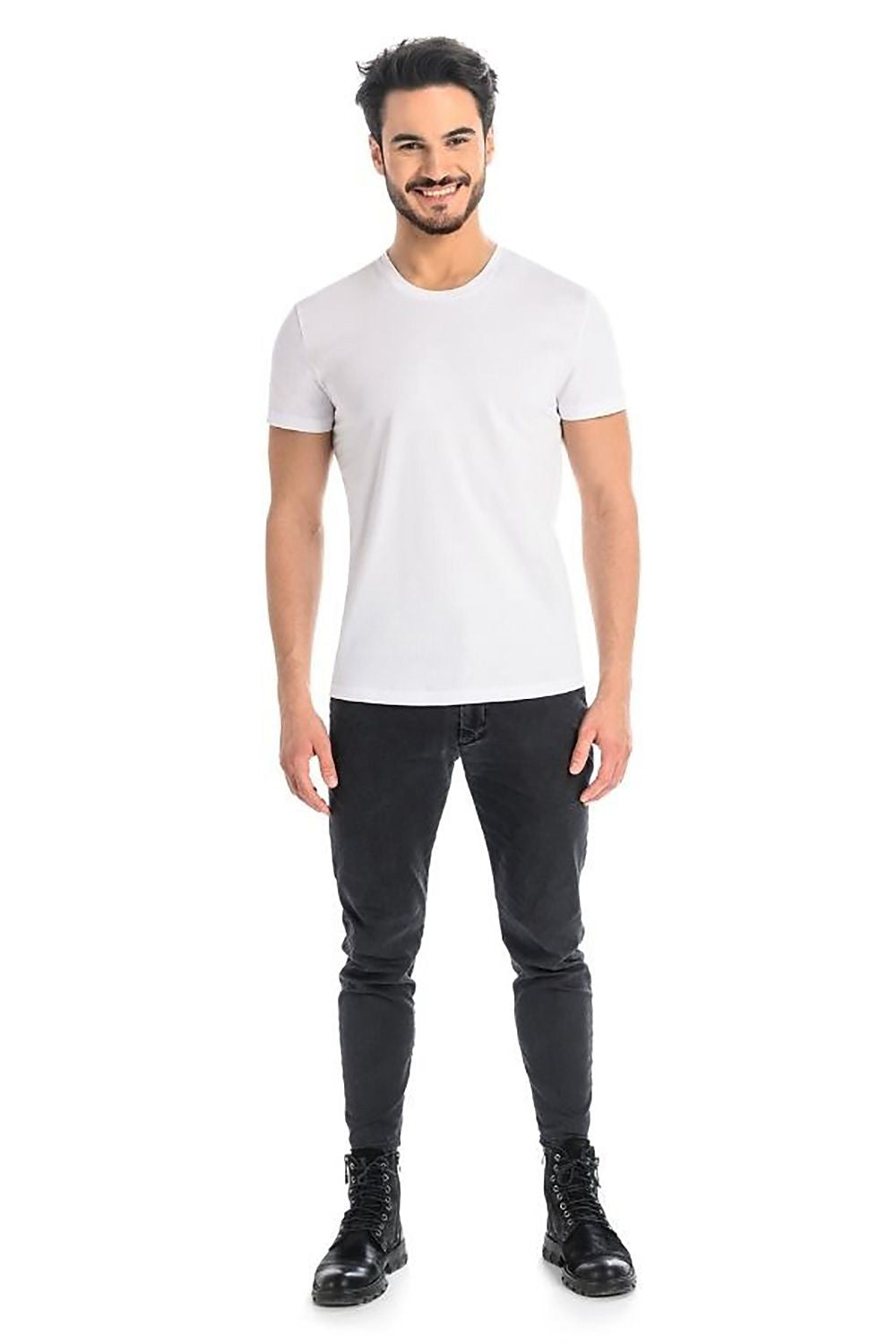   T-shirt Męski Model Luca 1502 White - Teyli 