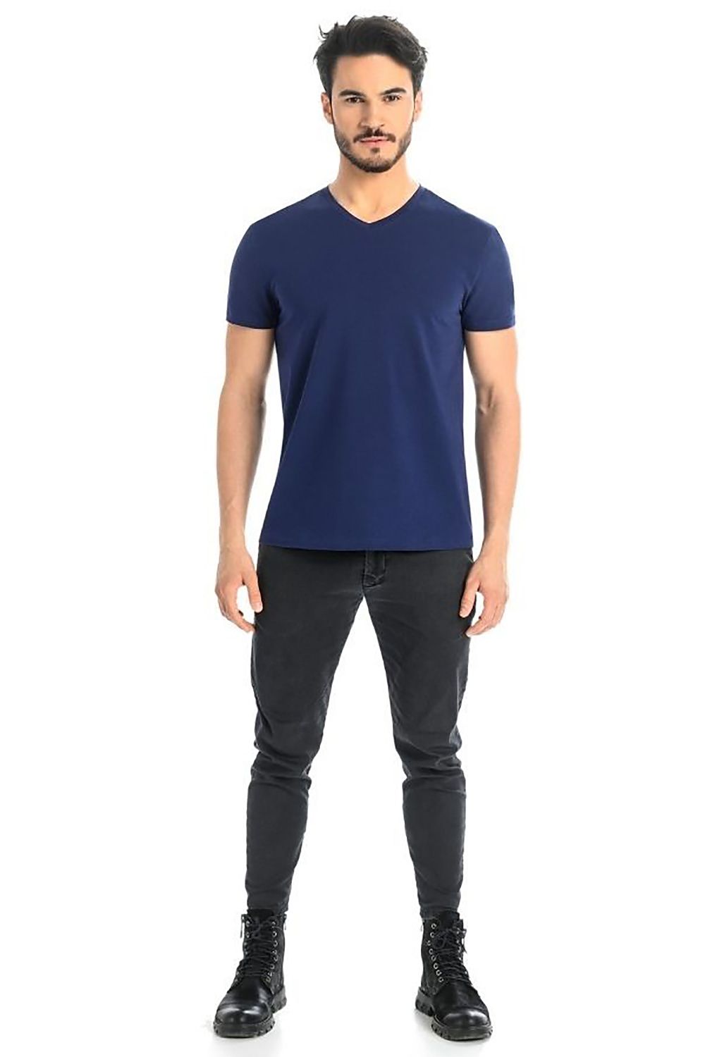   T-shirt Męski Model Dany V 1503 Navy - Teyli 
