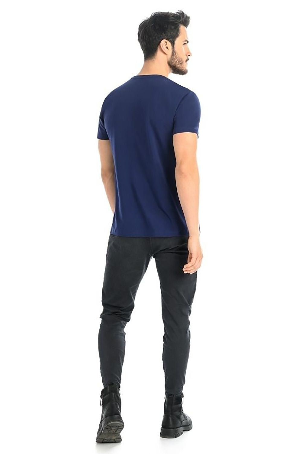   T-shirt Męski Model Dany V 1503 Navy - Teyli 