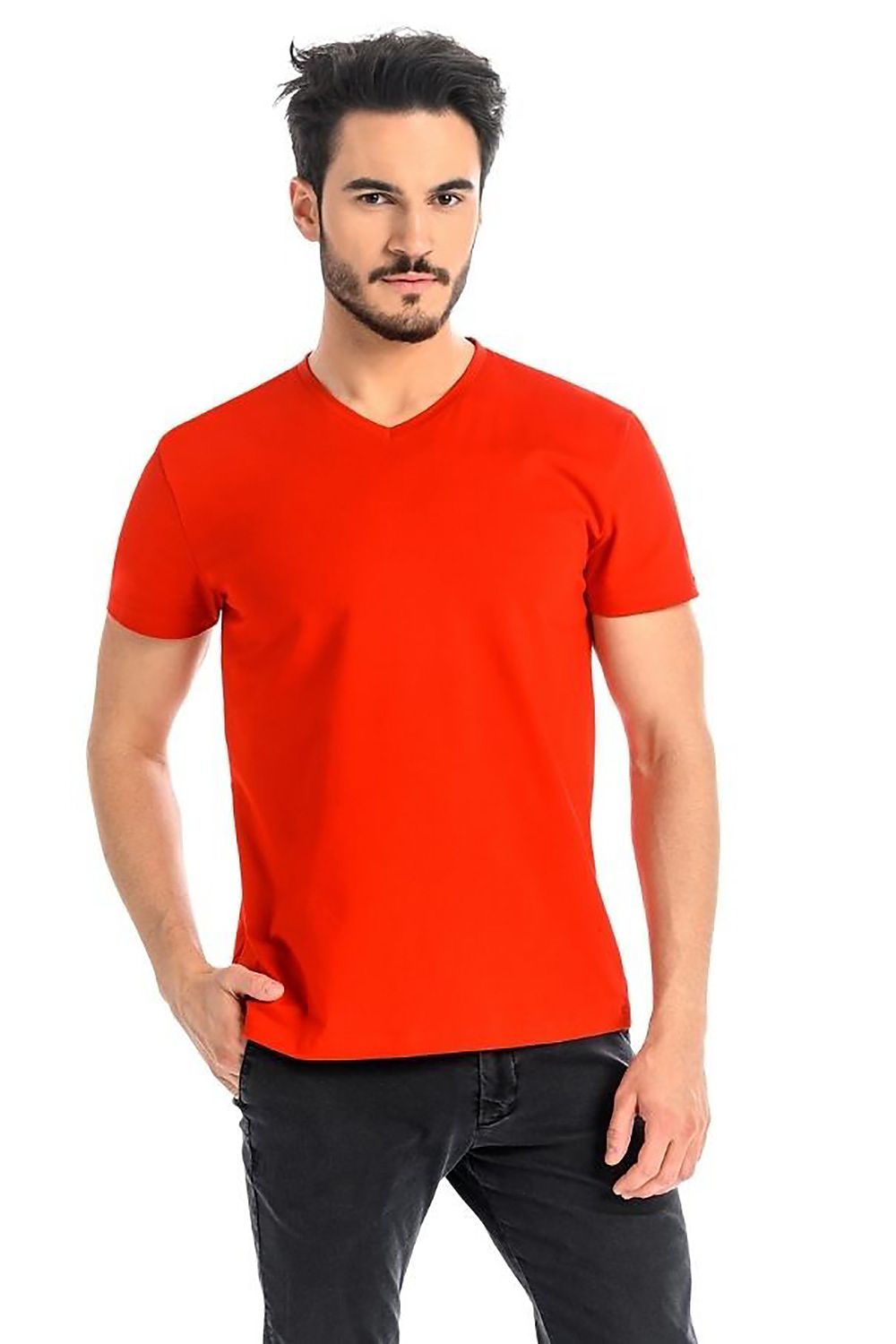   T-shirt Męski Model Dany V 1503 Red - Teyli 