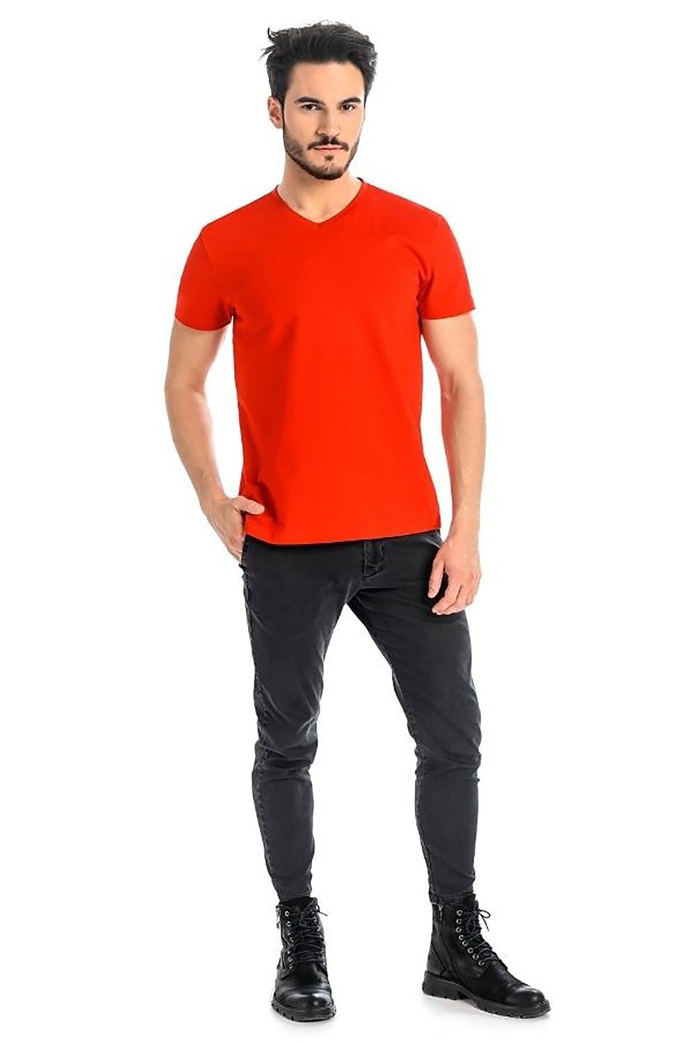   T-shirt Męski Model Dany V 1503 Red - Teyli 