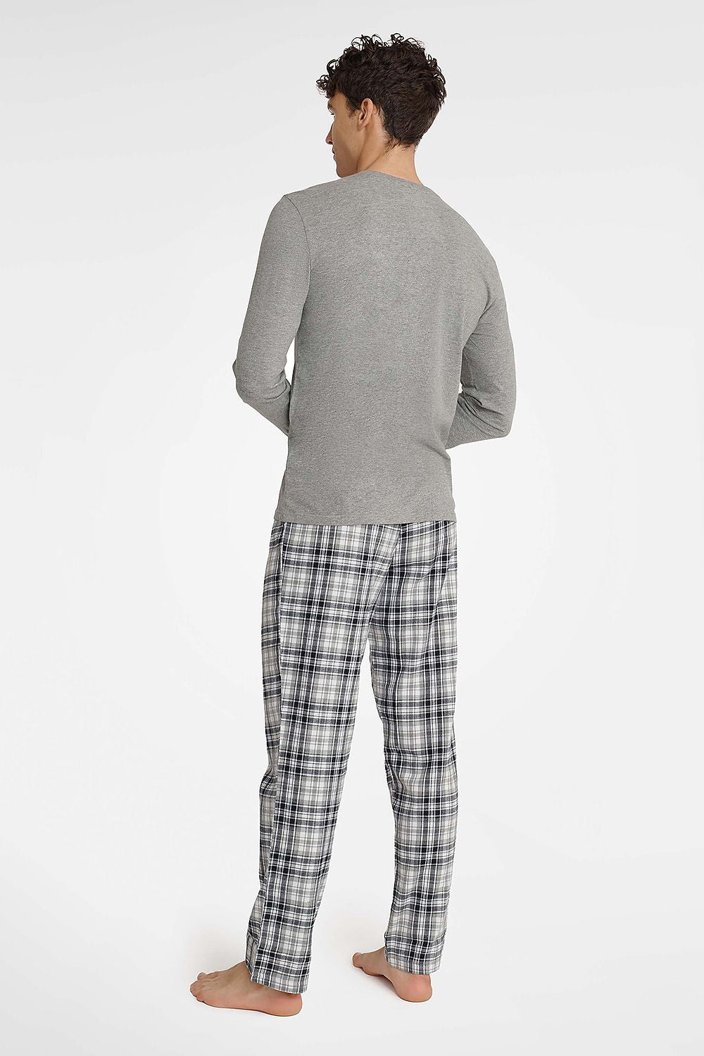   Piżama Męska Model Usher 40946-90X Grey Melange - Henderson 