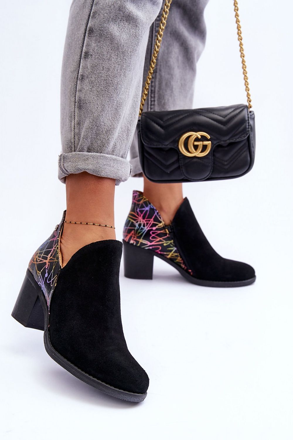   Botki Model Maciejka 04492-99 Black Skóra - Step in style 