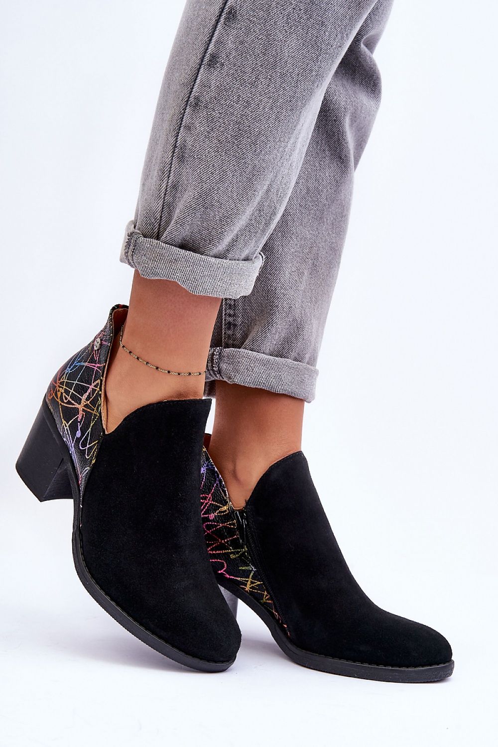   Botki Model Maciejka 04492-99 Black Skóra - Step in style 