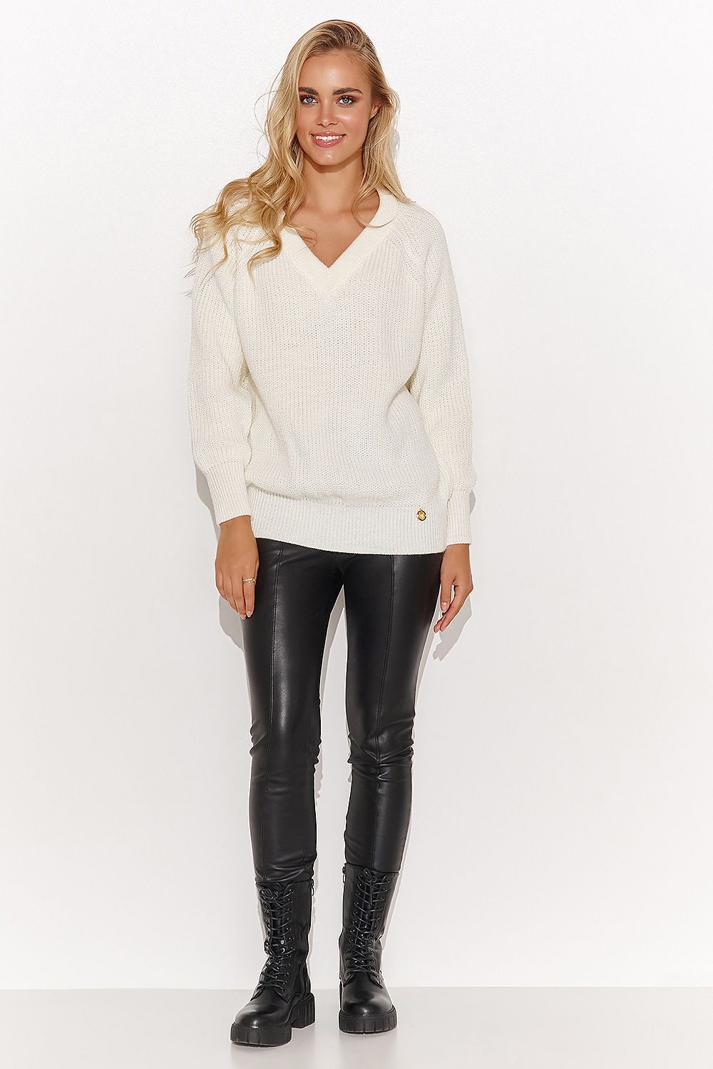   Sweter Damski Model S140 Śmietana - Makadamia 