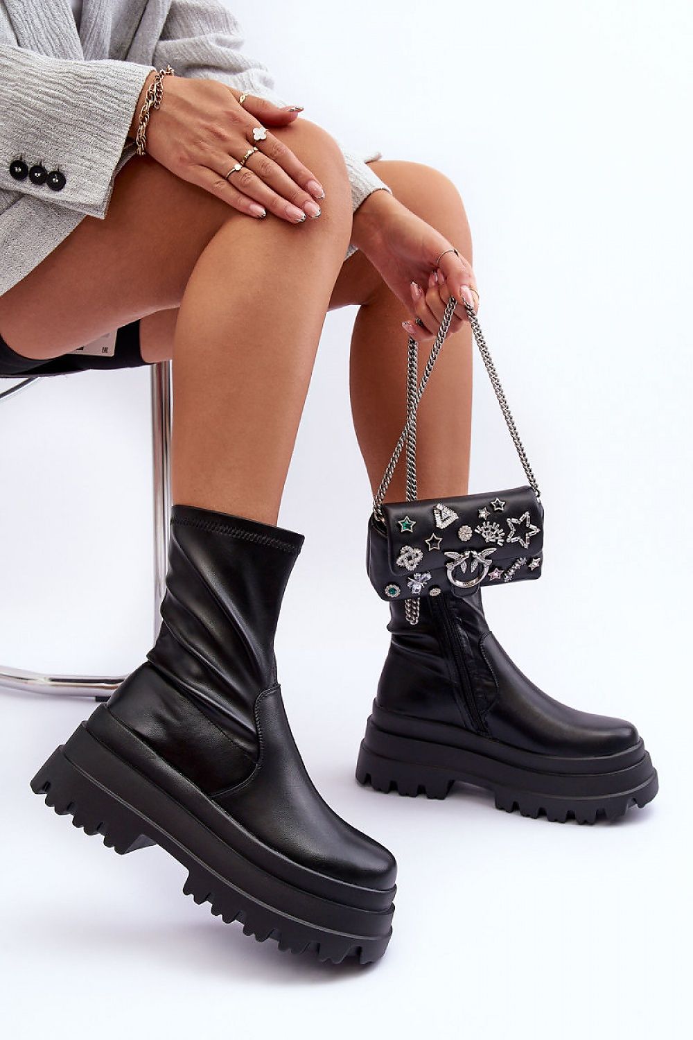   Botki Model Luinai CLS-289 Black - Step in style 
