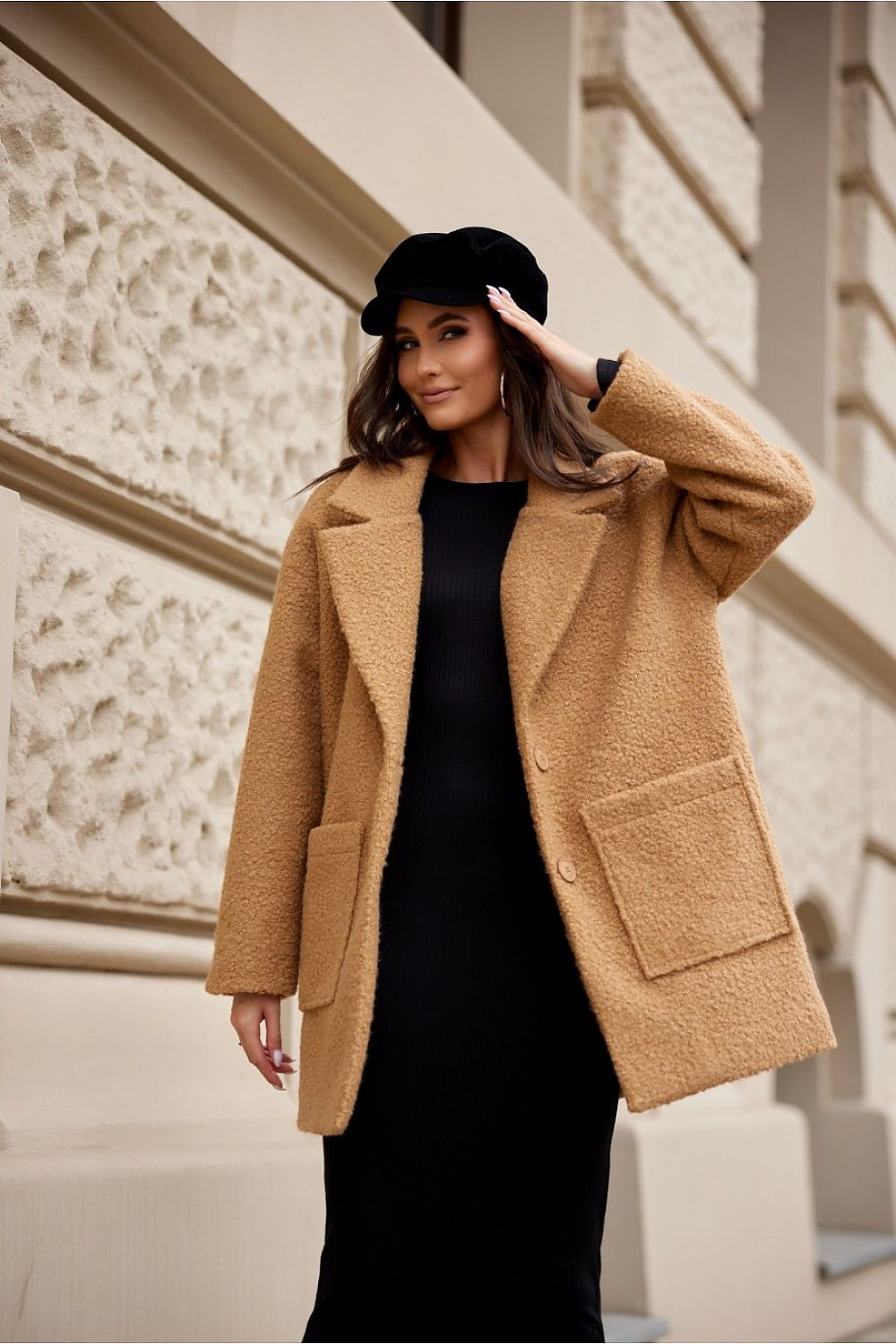   Kurtka Damska Model Sanchez CAM KUR0019 Camel - Roco Fashion 