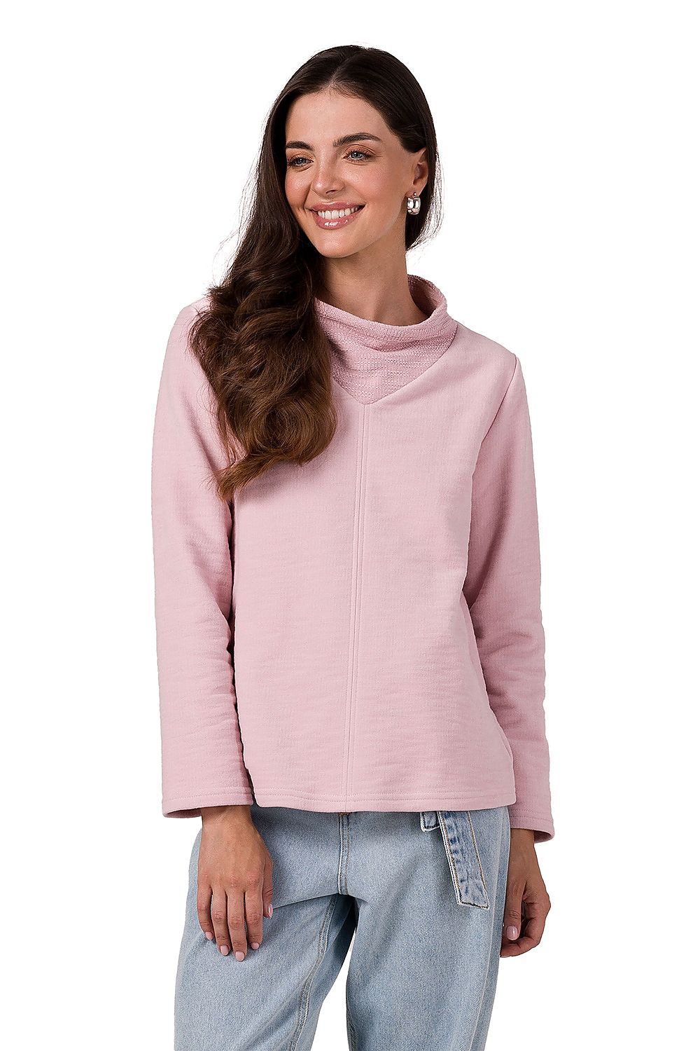   Bluza Damska Model B268 Powder Pink - BeWear 