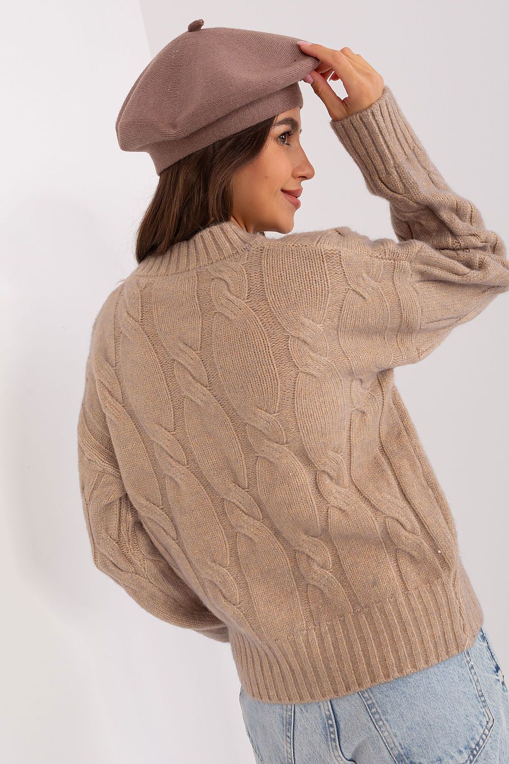   Beret Model AT-CZ-231305.82P Dark Beige - AT 