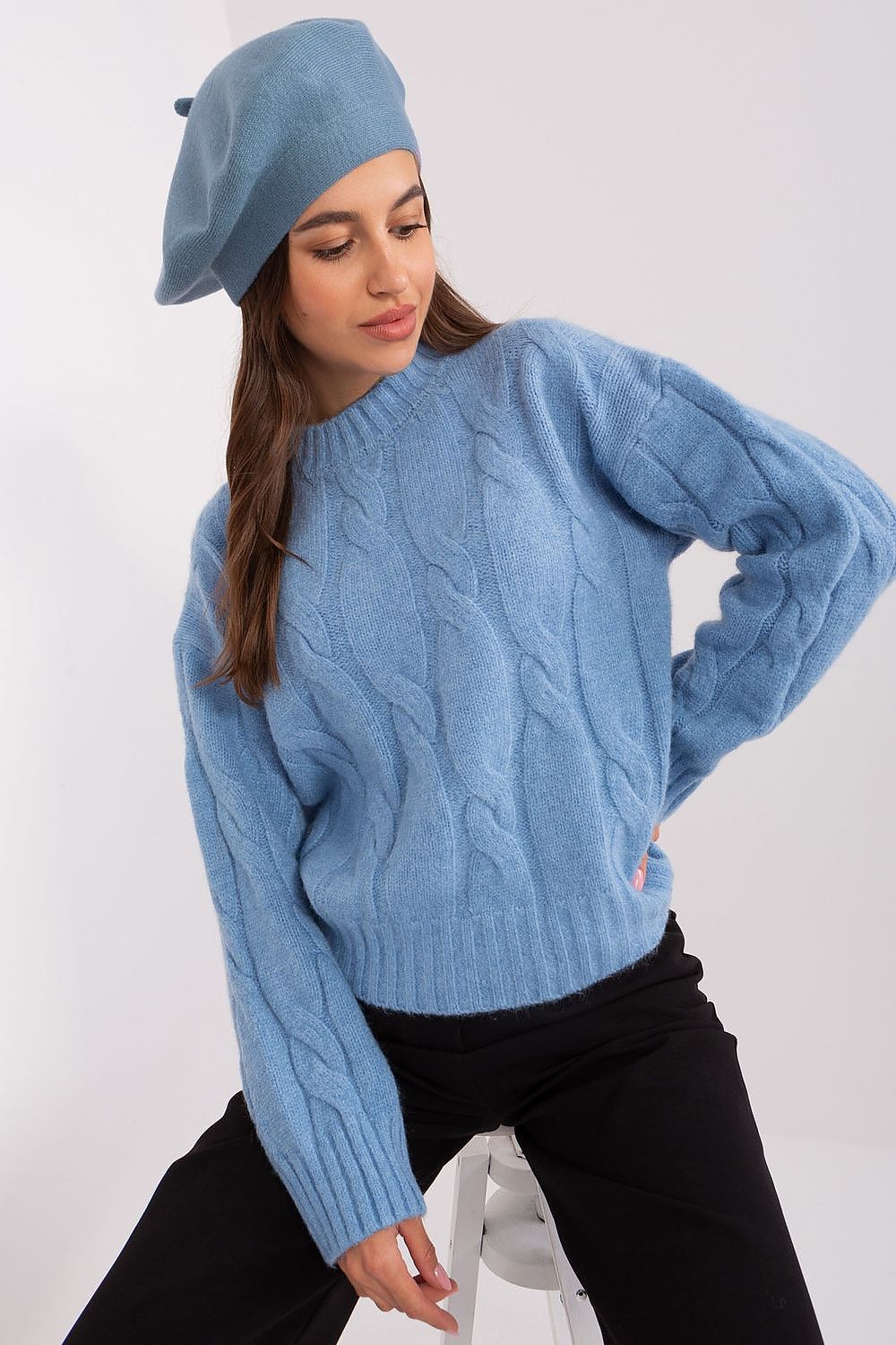   Beret Model AT-CZ-231305.85P Grey/Blue - AT 