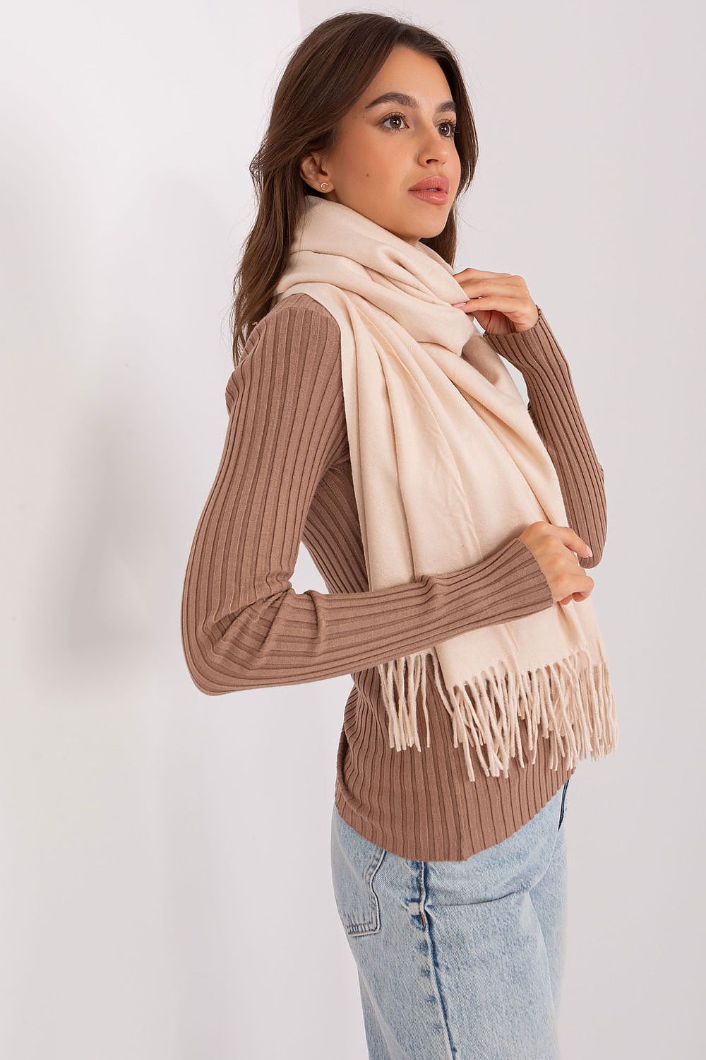  Szalik Model AT-SZ-23185.62P Light Beige - AT 