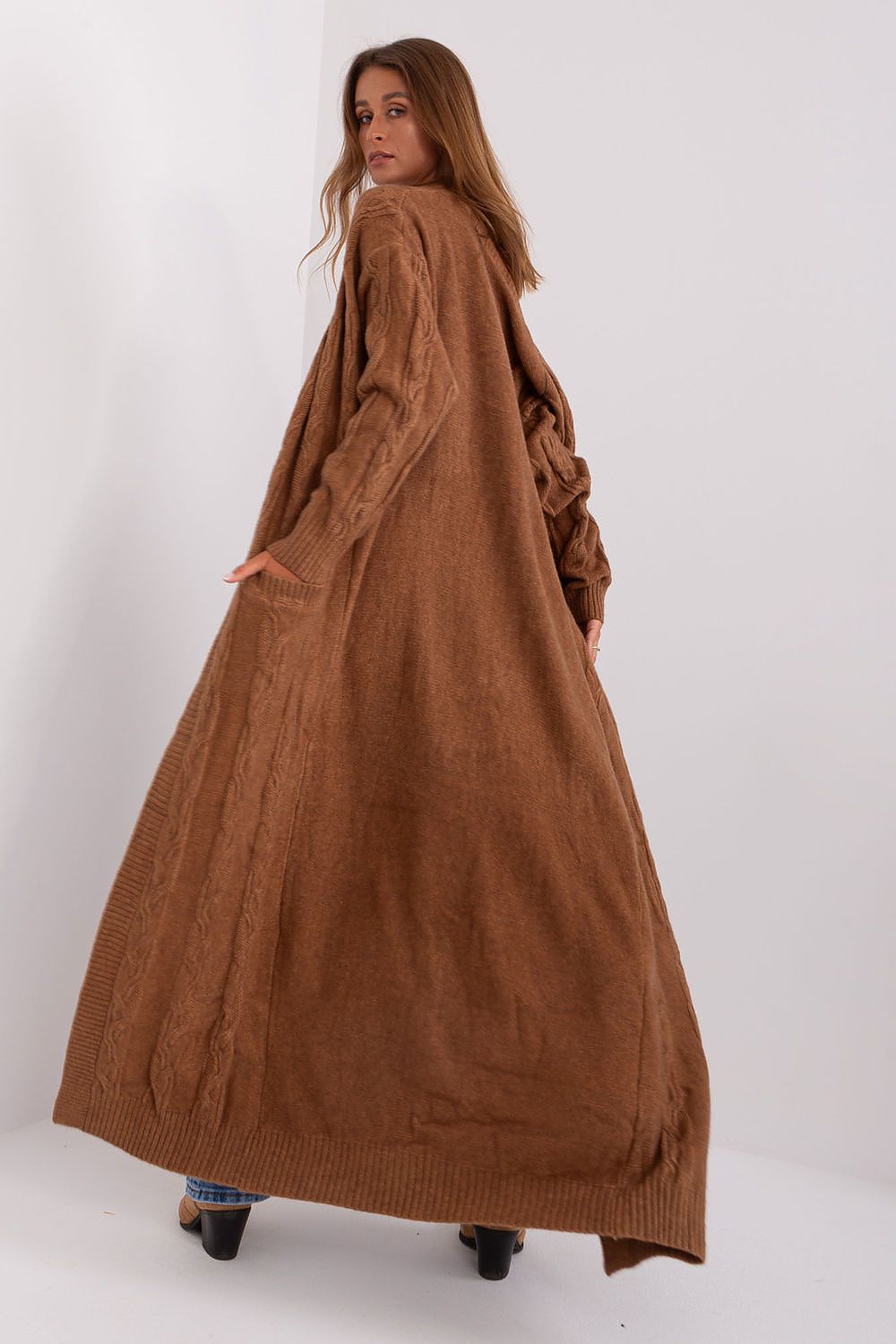  Sweter Kardigan Model AT-SW-2395.30 Brown - AT 