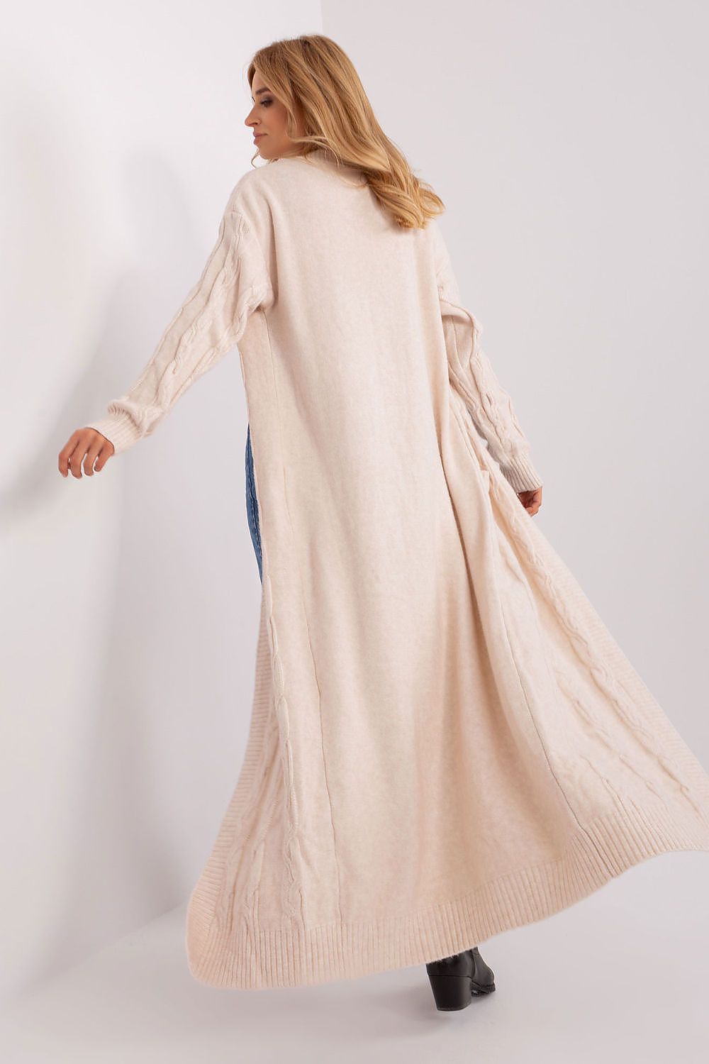  Sweter Kardigan Model AT-SW-2395.30 Light Beige - AT 