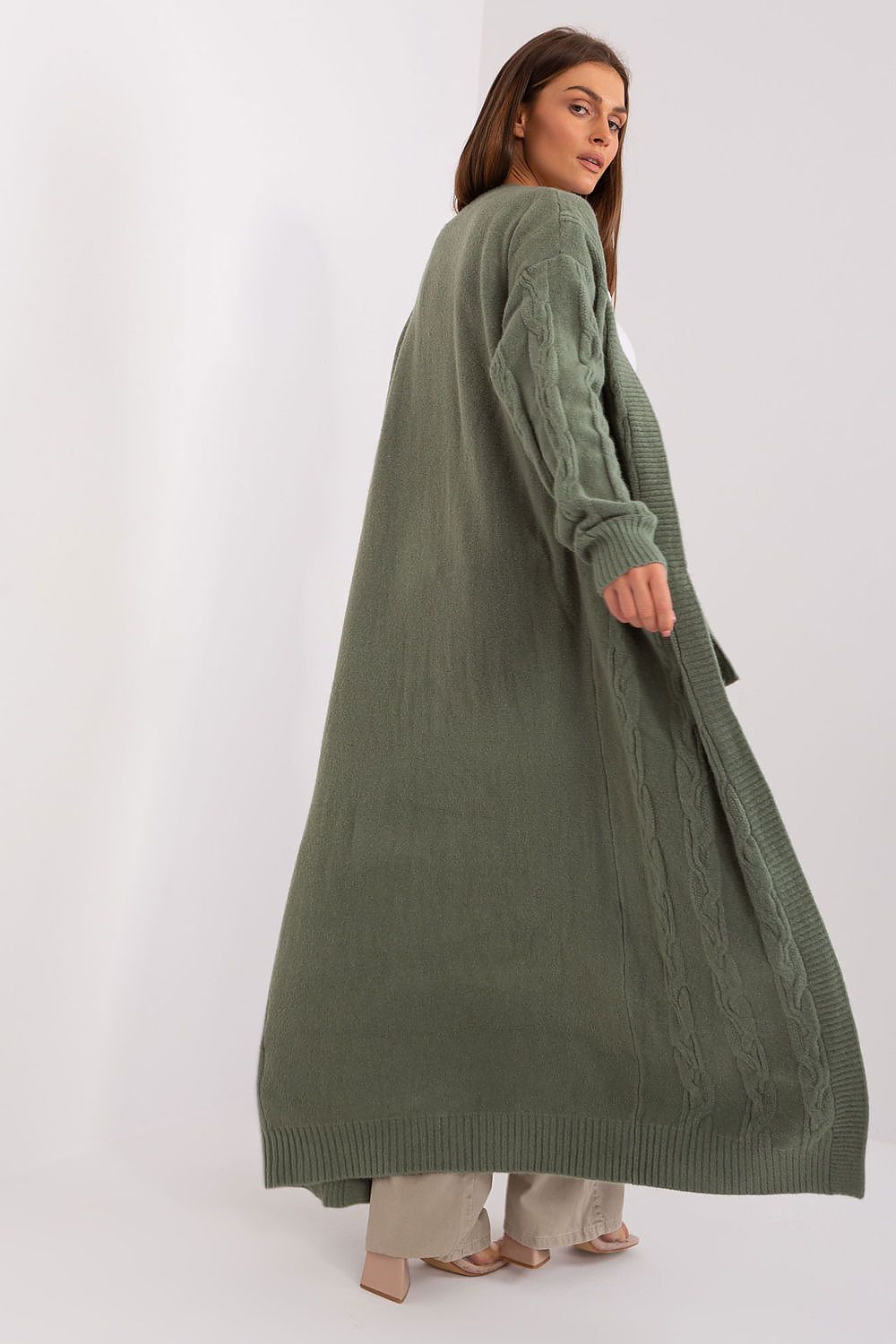  Sweter Kardigan Model AT-SW-2395.30 Khaki - AT 