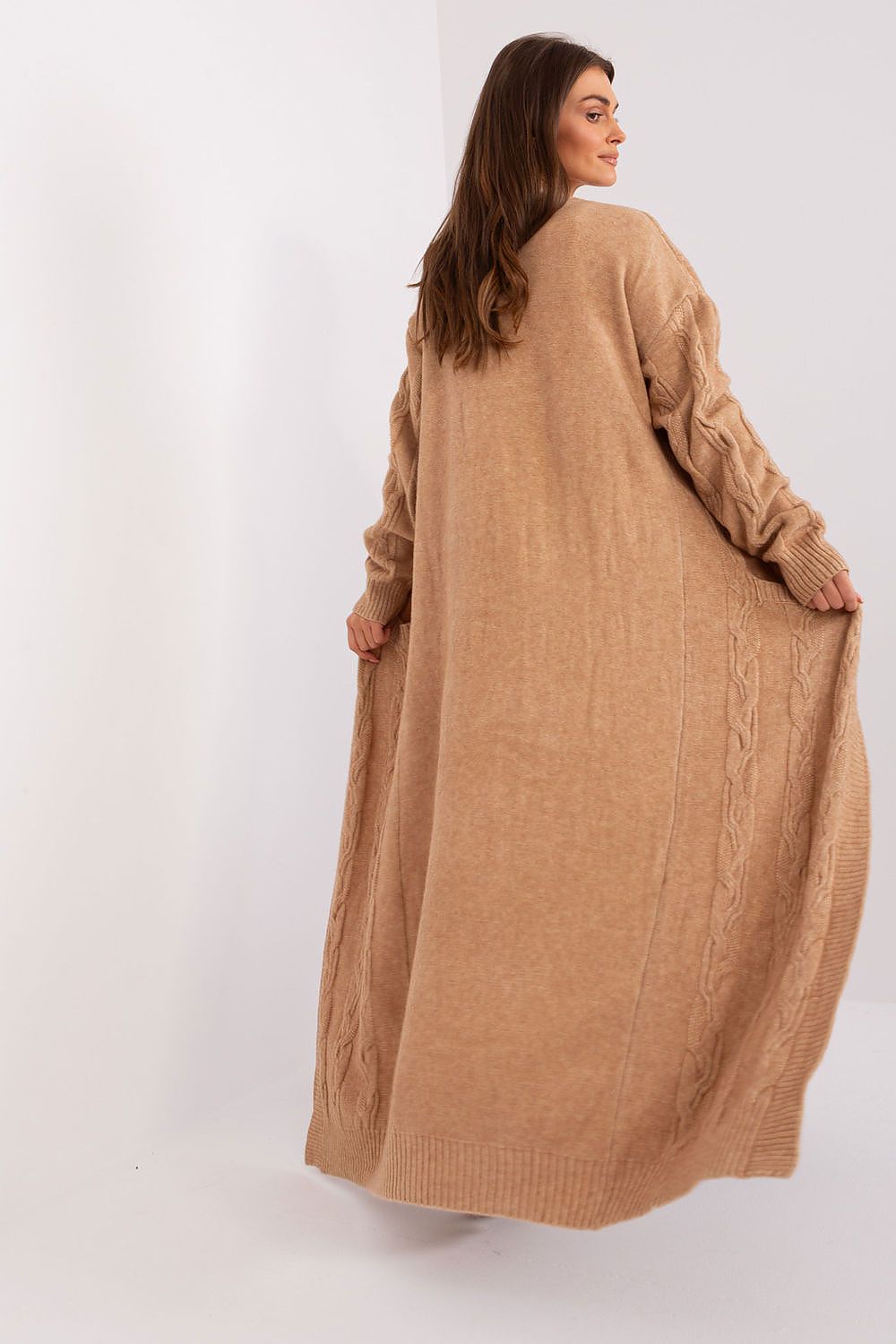 Sweter Kardigan Model AT-SW-2395.30 Camel - AT 